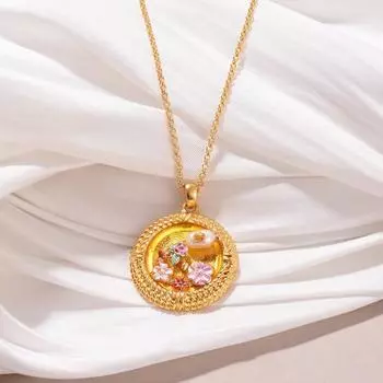 Сказочное китайское ожерелье в стиле масляной живописи, роскошное колье, романтическое жемчужное цветочное ожерелье для банкета Style K