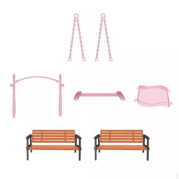 Сказочные садовые качели для детей, игрушки, куклы, украшения для комнаты, мебель для моделирования