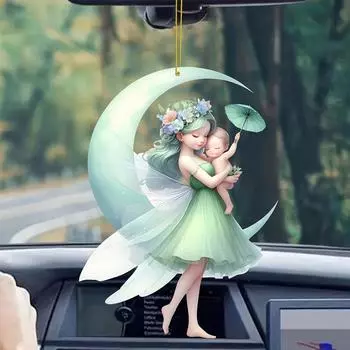 Сказочный сувенир Очаровательная фея-подвеска - многофункциональное акриловое украшение для брелоков, машин и рюкзаков | Идеальные идеи для подарков