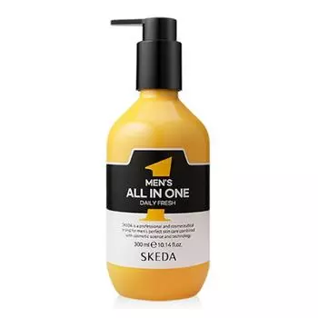 Skeda Men s All-in-One Daily Fresh 300 мл лосьон для кожи Эссенция для мужчин отбеливающий против морщин функциональная косметика, 1 шт.