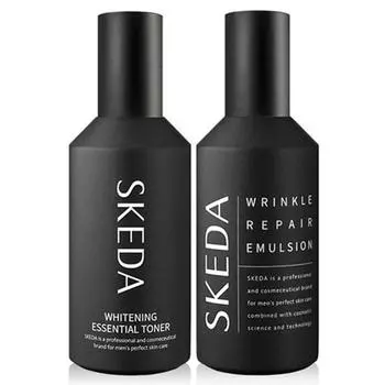 Skeda Men s Wrinkle Repair Emulsion 135ml + Whitening Essential Toner 135ml Set, 1 set