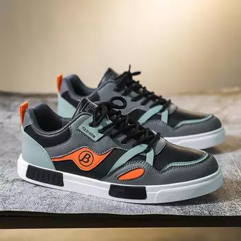 Скейтборды мужские износостойкие нескользящие кожаные повседневные скейтбордные туфли модные низкие плоские уличные теннисные туфли для мужчин EU39