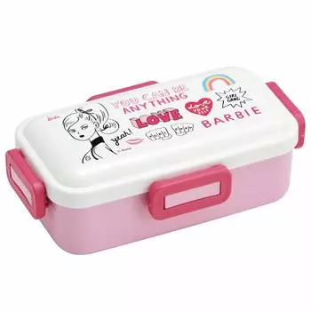 Скейтерская коробка для бэнто с пушистой крышкой-куполом Barbie Girl Power DC Comics Сделано в Японии 530 мл PFLB6