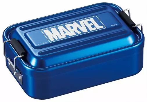 Скейтерская пушистая алюминиевая коробка для бенто MARVEL с логотипом Marvel Blue 600 мл AFT6A