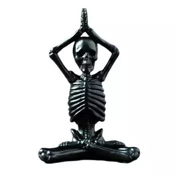 Скелет для йоги на Хэллоуин, забавные элегантные подарки в стиле, анти-выцветание, коллекционный фестиваль ужасов, реквизит для вечеринки, подарки из смолы, поделки для домашнего украшения D белый