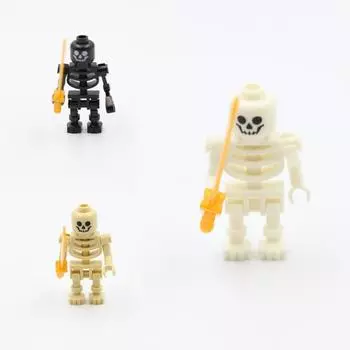 Скелет Средневековый Замок Рыцари Воины Животное Лошади Конструктор Певец Герои DIY Коллекция Игрушка для Мальчиков Подарки