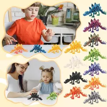 Скелет стегозавра с суставами для взрослых, игрушка-динозавр, украшение для снятия стресса, скелет стегозавра, подвижный скелет стегозавра One Size