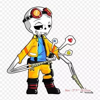 Скелет Undertale железные нашивки для DIY теплопередача одежда футболка термонаклейки украшения печать