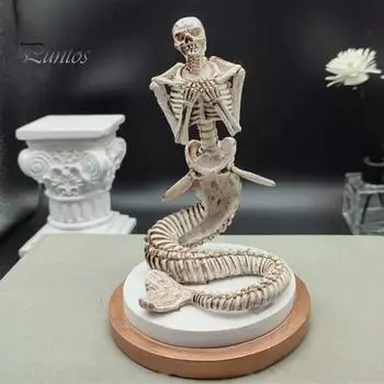 Скелет Вендиго, украшение из смолы, мастерство русалки, статуи ужасов, легенда, домашний декор, уникальный аксессуар для дома с привидениями B