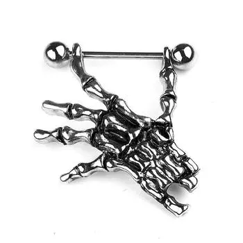 Скелетное молочное кольцо, анти-склеивание, стержень для груди, ногти на животе, черное молочное кольцо в форме прокола чёрный