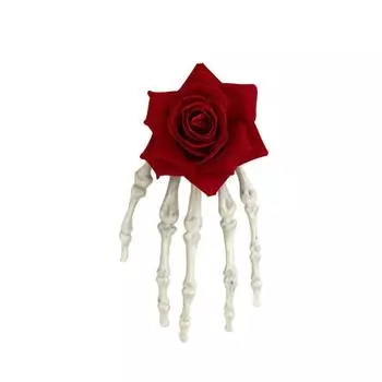 Skeleton Ghost Claw Hair Clip Cloth Halloween Headwear Skeleton Hand Rose Hairpin Girls Style A