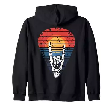 Skeleton Guitar Guy for zip hoodie guitarists. чёрный
