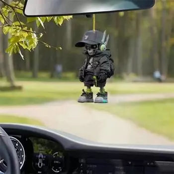 Подвеска в виде скелета, акриловая, жуткая, подвеска на зеркало заднего вида автомобиля, легкая, подвеска в виде скелета для рюкзака, брелока, телефона Skull