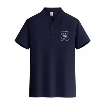 Sketch Muppet Bear Logo Men Polo T Shirt Fashion Casual Oversize T-Shirt Street T-Shirts Breathable Summer Mens Tops S