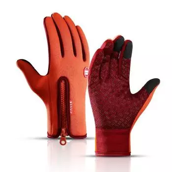 Ski Gloves Grab Velvet Touch Screen Gloves Autumn and Winter Warm Plus Velvet Cold Proof Waterproof Outdoor Riding Model S