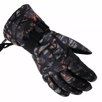 Ski Snowboard Ski Mountain Climbing Sizes Available Large [X.A] Gloves, Gloves, Gloves, Gloves, Waterproof, Warm, Breathable, (Black, (Adult))