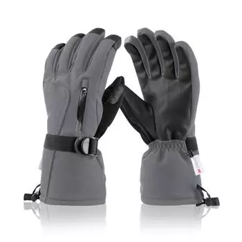 Ski Windproof Warm Thickened Five Finger Outdoor Mountaineering Motorcycle Gloves Cotton Ski Gloves M