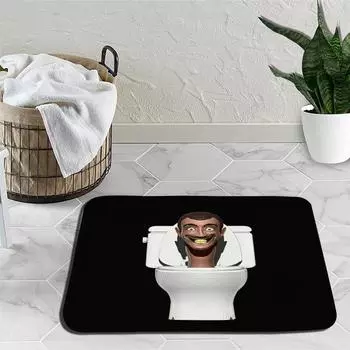 Skibidi Коврик для двери туалета Спикермен Камера Человек Мягкий тафтинговый прикроватный ковер для спальни Украшение дома Коврик Мультфильм Кухня Коврик для ванной 1