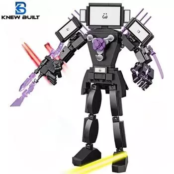 Skibidi Mutant Titan Camera Building Block Cartoon или Game Doll Детские игрушки Динамик Камера Titan TV Часы Туалет Кирпичи Модель Человека