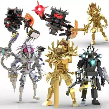 Skibidi Toilet 3.0 Titan Clockman Building Block For Kids Titan Camerman Speakeman Assembly Bricks Toys for Boys Gift Easter Toys