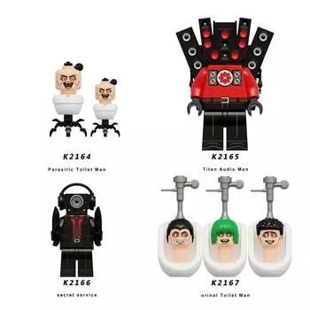Skibidi Toilet Titan Speaker Man Фигурки Аниме Блоки Игрушки Кирпичная Модель Игрушка для Детей День Рождения Новый Год Рождество Подарки