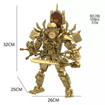 Skibidi Toilet Titan Tv Man Blocks 4.0 Titan Clockman Upgrade Building Figure Speakerman Titan Dragon Drillman Blocks Set Toy