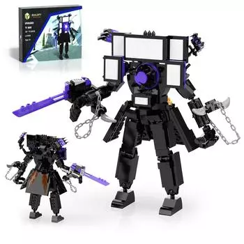 Skibidi Toilet Upgraded Titan TV Man Building Sets Gargantuan TV Man Boss Figures Merch Birthday Christmas Toy Gifts 396PCS