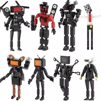 Skibidi Туалет Аудио Человек и Камера Титан Человек Строительные Блоки Игрушки DIY Кирпичи Набор Игрушек для Детей День Рождения Рождественский Подарок