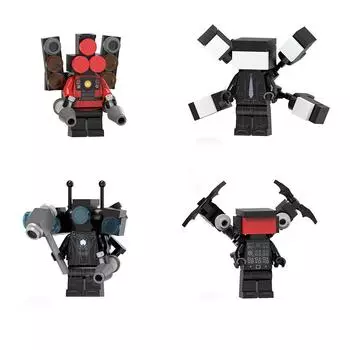 Skibidi туалет строительные блоки мини-кукла модель подарок для детей на день рождения для ролевых игр