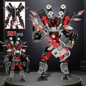 Skibidi Туалет Строительные блоки Titan Speakerman Upgrade Drillman Clockman Кирпичи Игрушки для детей и взрослых Подарок