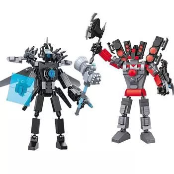 Skibidi Туалетные блоки Модель Titan Tvman Speakerman 4.0 Дрель Человек Часы Человек Кирпичи Сборка Игрушки для детей Взрослые Подарок