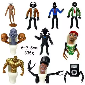 Skibidi Туалетный человек Камера Человек Фигурка Телевизионный человек Колонка Человек Модель Оператор Фигурки Украшения ПВХ Кукла Игрушка Коллекционная