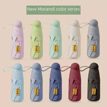 «Скидка 50% на черный зонт Capsule Pocket — складной, с шестью косточками, для солнца и дождя» 8K/6K