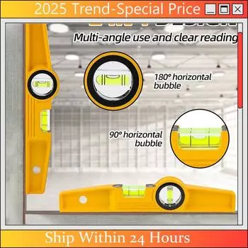 Скидки 10-дюймовый литой магнитный уровень, магнитный профессиональный уровень для строительных лесов