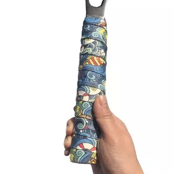 Skidproof Badminton Grip Tape 3D Printing Tennis Overgrips Grip Sweat Band Badminton Racket Print Navigation