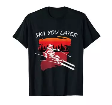 Skiing, skiing, slope, jump, cross-country skiing, sports. T-shirt