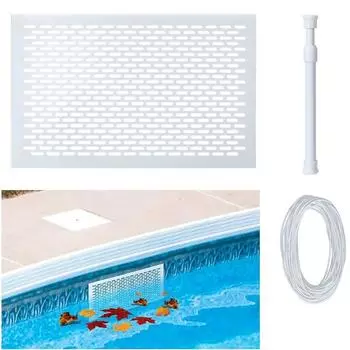 Skimmer Guard Kit Pool Skimmer Net Leaf Skimmer Catcher Shield Protective Spring Action Net System Leaf Debris Prevent Blockage one size