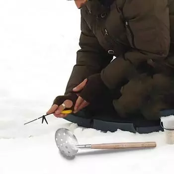 Скиммер из нержавеющей стали для льда с длинной ручкой, фильтр для подледной рыбалки Fisherman Style 1
