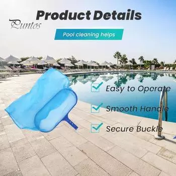 Скиммерная сетка для бассейна с регулируемой телескопической алюминиевой опорой Простая установка Скиммерная сетка для бассейна Грабли с ультратонкой сеткой Скиммер для листьев бассейна S