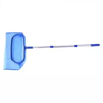 Скиммерная сетка для бассейна с телескопической опорой, грабли для листьев, инструмент для быстрой очистки прудов в бассейне, с Deep Net