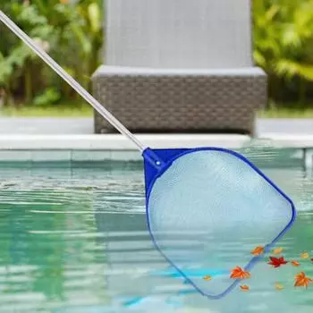 Скиммерная сетка для листьев бассейна, ультратонкая сетка с телескопической штангой, простой в использовании съемный бассейн A