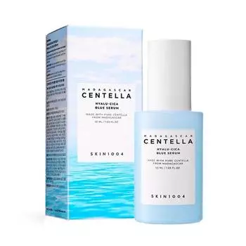 Skin1004 Madagascar Centella Hyalu-CICA Blue Serum 1,69 жидких унций, 50 мл, успокаивающий, увлажняющий, корейская косметика, Kbeauty, образец