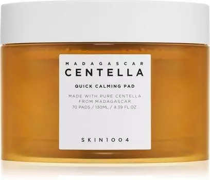 Skin1004 Madagascar Centella Quick Calming Pad Patch Интенсивный восстанавливающий уход для успокоения и укрепления чувствительной кожи TU прозрачный