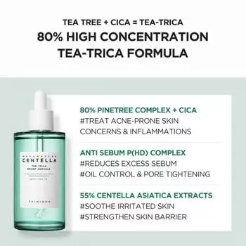 Skin1004 Madagascar Centella Tea-Trica Relief Ampoule 100ml +RANDOM GIFT