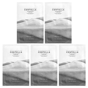 SKIN1004, Madagascar Centella, Tone Brightening Glow Beauty Mask, 5 Sheets, 25ml (0.84 fl oz) each