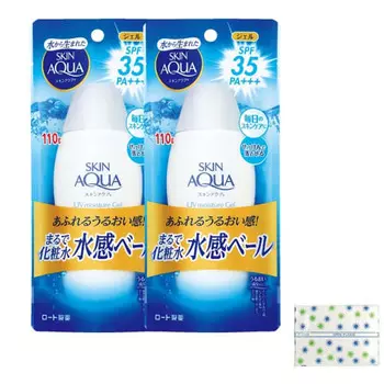 Skin Aqua Moisture Gel Sunscreen SPF35 PA++++ 110g x 2 pieces set