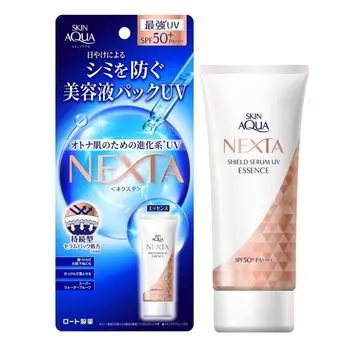 Skin Aqua NEXTA Shield Serum UV Essence 70 г типы сыворотки витамин С (8 ингредиентов, производные, SPF50+ PA++++) синий