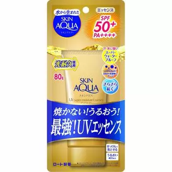 skin aqua super moist эссенция золотой солнцезащитный крем белый 80г (х 1)