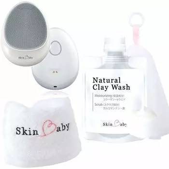 Skin Baby Kando Очищающая пенка для лица Facial Kando Пенка для лица Полная очистка пор Ультразвуковая чистка лица Набор из 4 предметов, белый