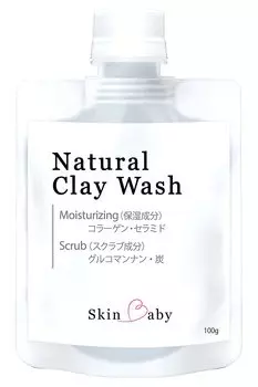 Skin Baby Очищающий грязевой очищающий гель для лица для чувствительной сухой кожи с керамидами для лица 100 г Пена, Пена, Очищение, Поры, Очищение,